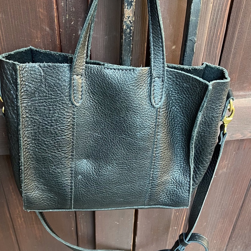 Portland Leather Goods, Lola, Tote Bag, Black Pebbled Leather w/magnetic closure - Picture 12 of 15